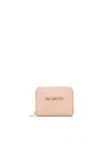 Love Moschino Zip Around Wallet With Logo In Pink