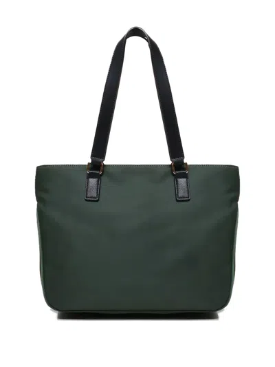 Love Moschino Zip-pocket Logo-plaque Shoulder Bag In Green