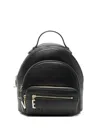 Love Moschino Zipped Leather Backpack In Brown