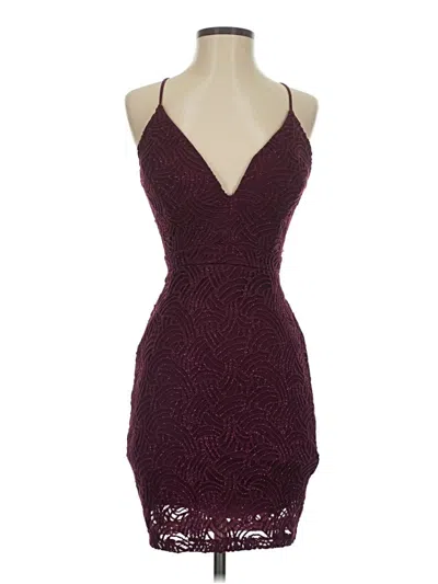 Pre-owned Love, Nickie Lew Cocktail Dress In Burgundy
