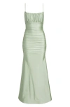 Love, Nickie Lew Illusion Fit & Flare Gown In Sage