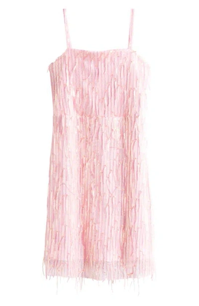 Love, Nickie Lew Kids' Falling Sequins Dress In Blush
