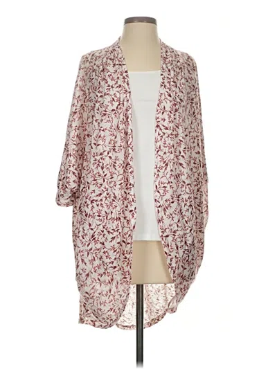 Pre-owned Love Notes Kimono In Burgundy