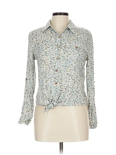 Pre-owned Love Notes Long Sleeve Blouse In Blue