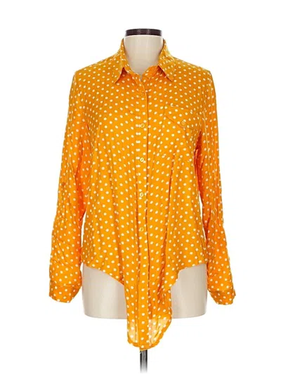 Pre-owned Love Notes Long Sleeve Blouse In Yellow
