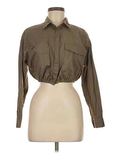 Pre-owned Love Notes Long Sleeve Button Down Shirt In Brown