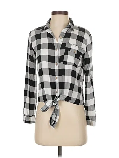 Pre-owned Love Notes Long Sleeve Button Down Shirt In Gray