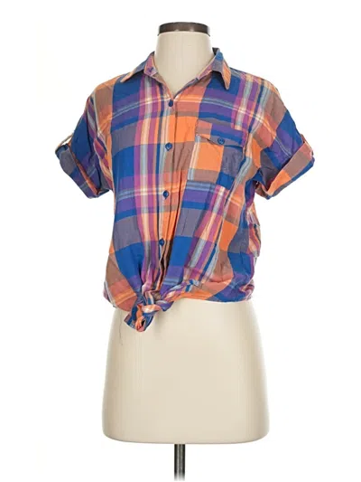 Pre-owned Love Notes Short Sleeve Blouse In Orange