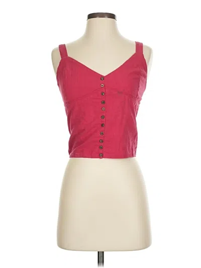 Pre-owned Love Notes Tank Top Red Sweetheart Neckline Tops