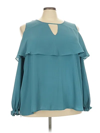 Pre-owned Love On A Hanger Sleeveless Blouse In Blue