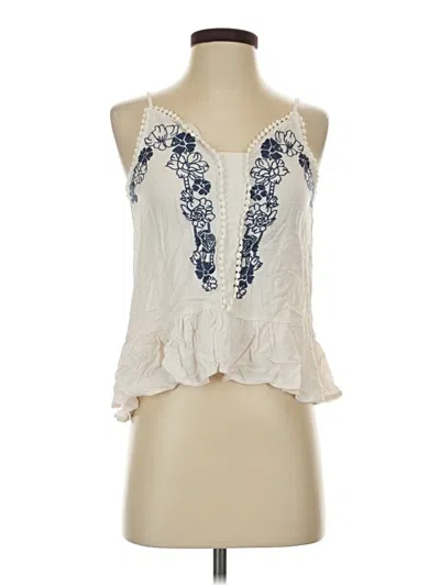 Pre-owned Love On A Hanger Tank Top Ivory Halter Neckline Tops