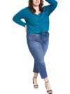 Love Plus Womens Ribbed Knit Crop Pulr Top In Multi