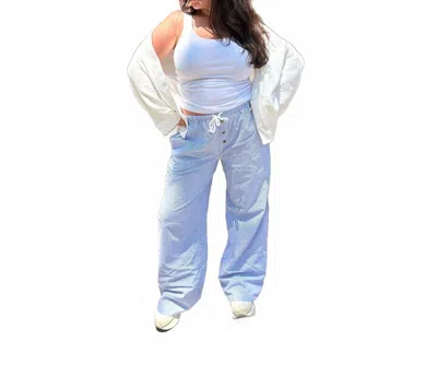 Love Poem Beach Day Boxer Pants In Light Blue