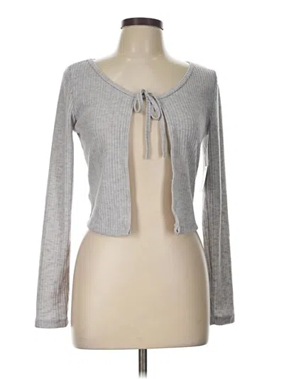Pre-owned Love Poem Cardigan Sweater In Gray