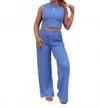 Love Poem Iris Two Piece Pant Set In Blue In Blue