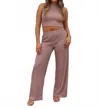 Love Poem Iris Two Piece Pant Set In Mauve In Pink