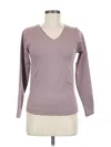 Love Poem Long Sleeve Top Gray V-neck Tops In Purple