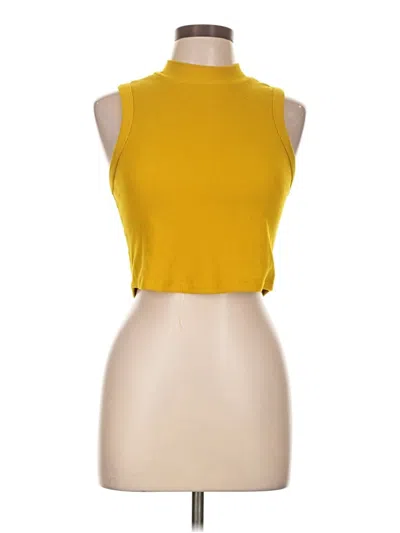 Pre-owned Love Poem Sleeveless Top Yellow Halter Neckline Tops