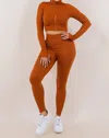 Love Poem Top And Pants Loungin Set In Camel