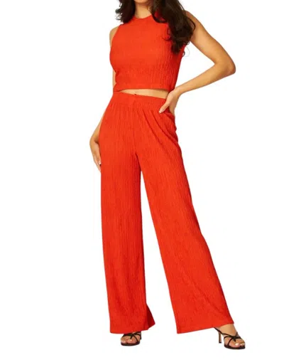 Love Poem Women's 2-piece Crop Pant Set In Orange