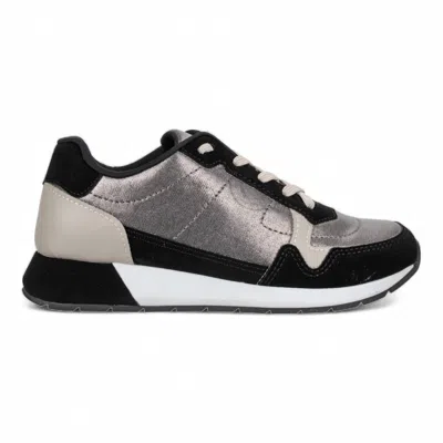 Love Rio Women's Addison Sneakers In Black/pewter In Silver