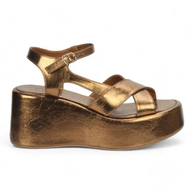 Love Rio Women's Alto Wedge Sandal In Bronze In Gold