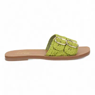 Love Rio Women's Bailey Vintage Crochet Sandal In Green