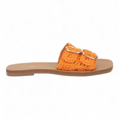 Love Rio Women's Bailey Vintage Crochet Sandal In Orange