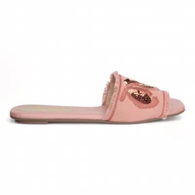 Love Rio Women's Belle Slide Sandal In Rose In Pink