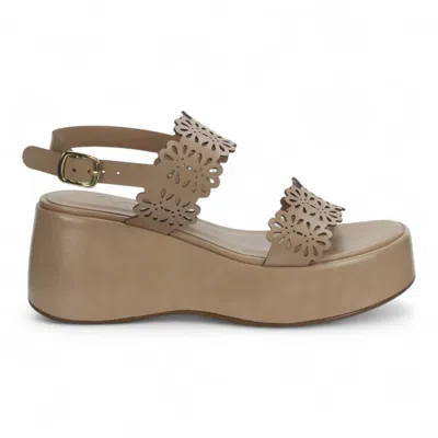Love Rio Women's Betty Platform Wedge In Nude In Brown
