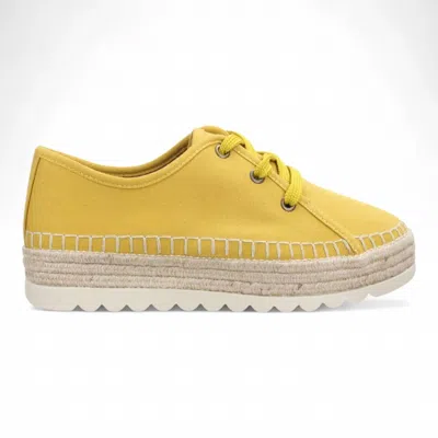 Love Rio Women's Brenda Canvas Sneaker In Yellow