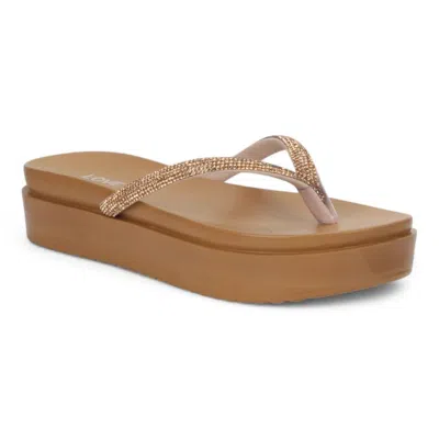 Love Rio Women's Copacabana Seaside Bling Sandals In Khaki In Brown