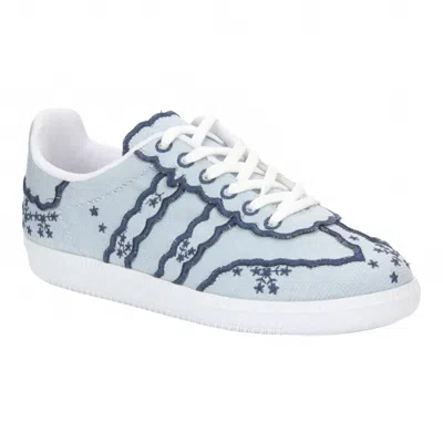 Love Rio Women's Elise Vintage Round Toe Sneakers In Blue