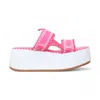 Love Rio Women's Gillie Slide Sandals In Pink In Pink