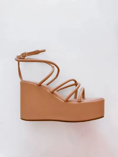 Love Rio Women's Liza Wedge Sandals In Beige In Multi