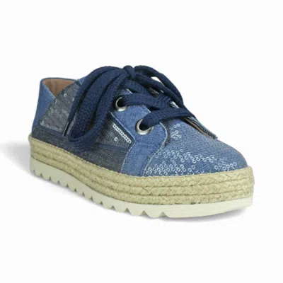 Love Rio Women's Maisie Sequin Sneakers In Jeans In Gray