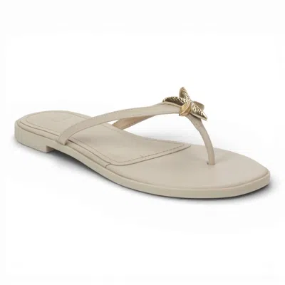 Love Rio Women's Sandy Thong Flat Sandal In Nude In Gray