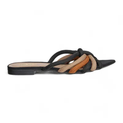 Love Rio Women's Tracy Flat Sandal In Black In Multi