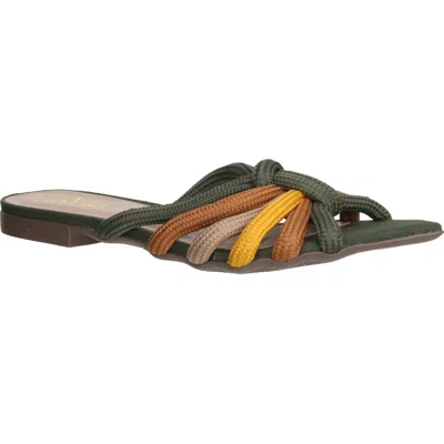 Love Rio Women's Tracy Flat Sandal In Green