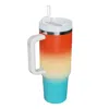 Love Salve Gradient Multicolor Stainless Steel Tumbler In Orange In Orange