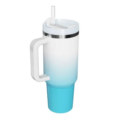 Love Salve Gradient Stainless Steel Tumbler In Aqua In Blue