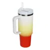 Love Salve Gradient Stainless Steel Tumbler In Deep Red In Silver