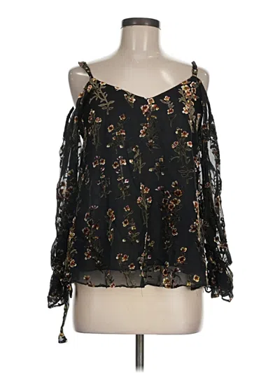 Pre-owned Love Sam 3/4 Sleeve Blouse In Black
