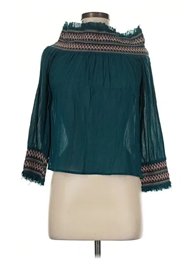 Pre-owned Love Sam 3/4 Sleeve Blouse In Teal