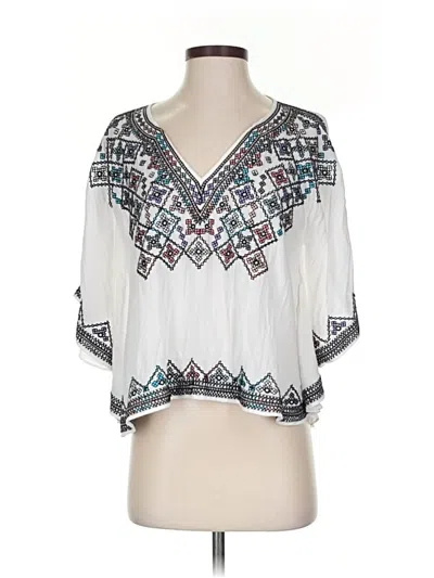 Pre-owned Love Sam 3/4 Sleeve Blouse In White