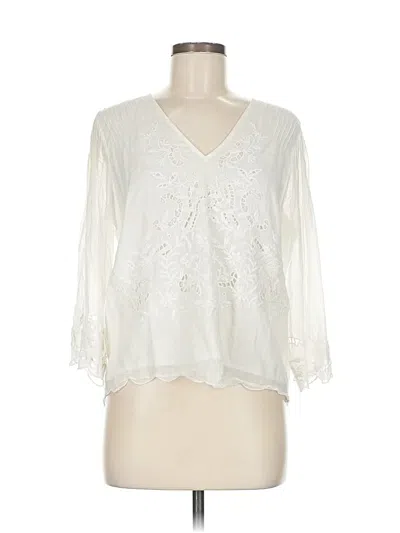 Pre-owned Love Sam 3/4 Sleeve Blouse In White