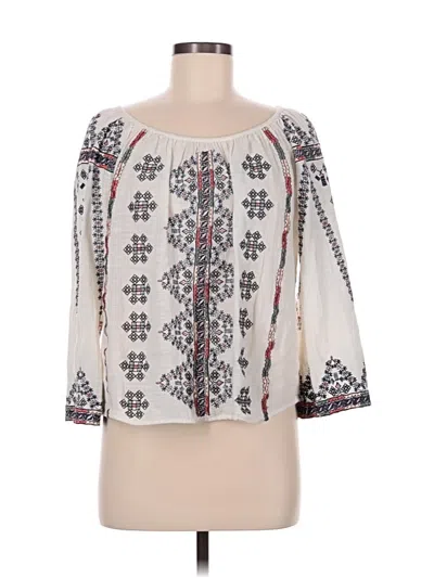 Pre-owned Love Sam 3/4 Sleeve Blouse In White