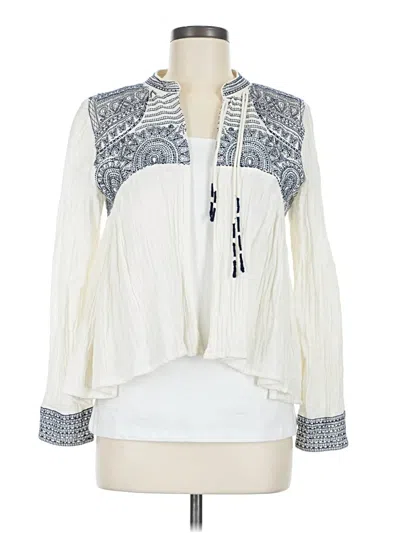 Pre-owned Love Sam Long Sleeve Blouse In Ivory