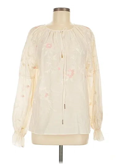 Pre-owned Love Sam Long Sleeve Blouse In Ivory