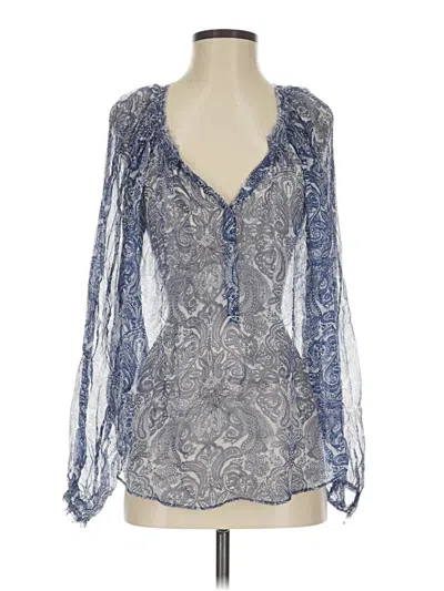 Pre-owned Love Sam Long Sleeve Blouse In Silver